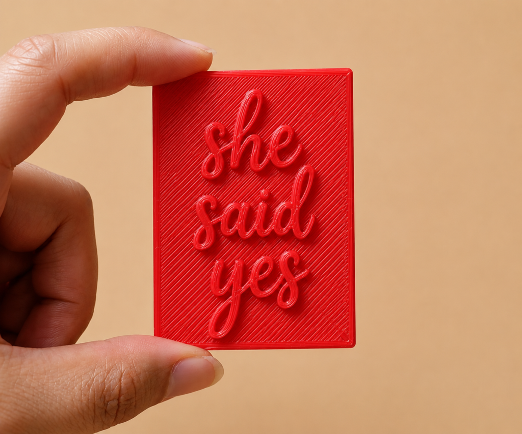 she said yes stamp