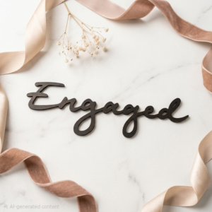 Engaged Cake Topper