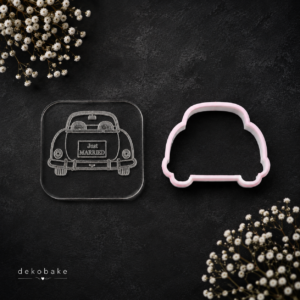 Wedding car cookie cutter and stamp